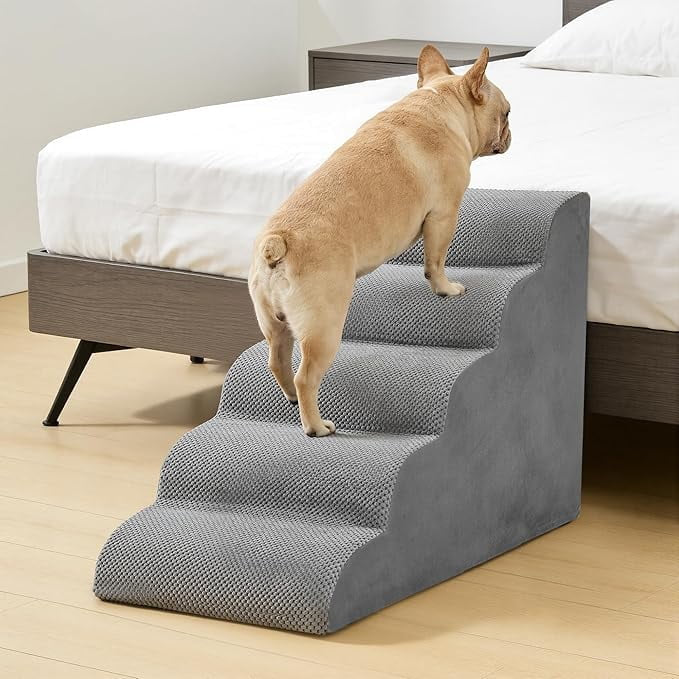 Curved Pet Steps for Small Dogs and Cats - High-Density Foam