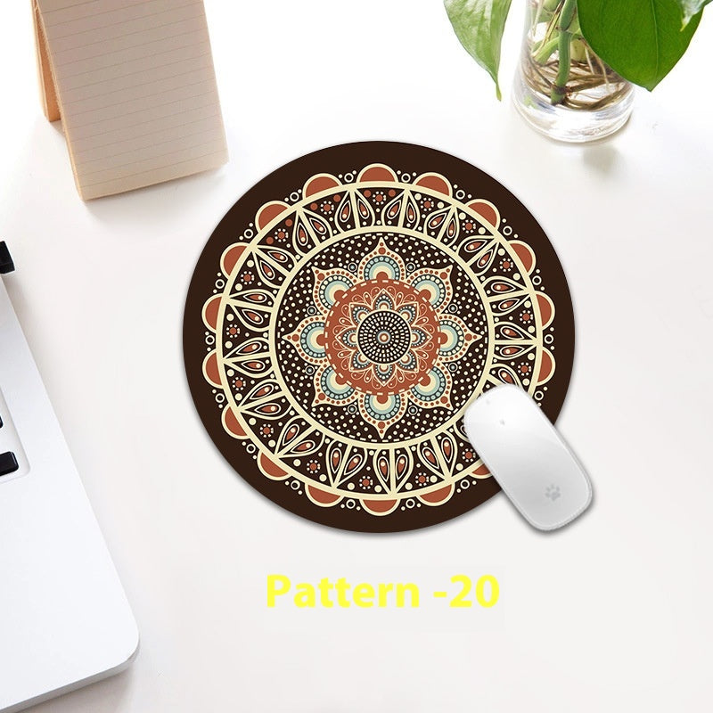 Ethnic Pattern Round Table Mat - Small Thickening Non-Slip Kitchen Accessory