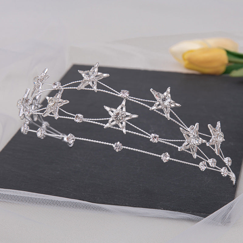 Bridal Star Hair Band - Gold & Silver