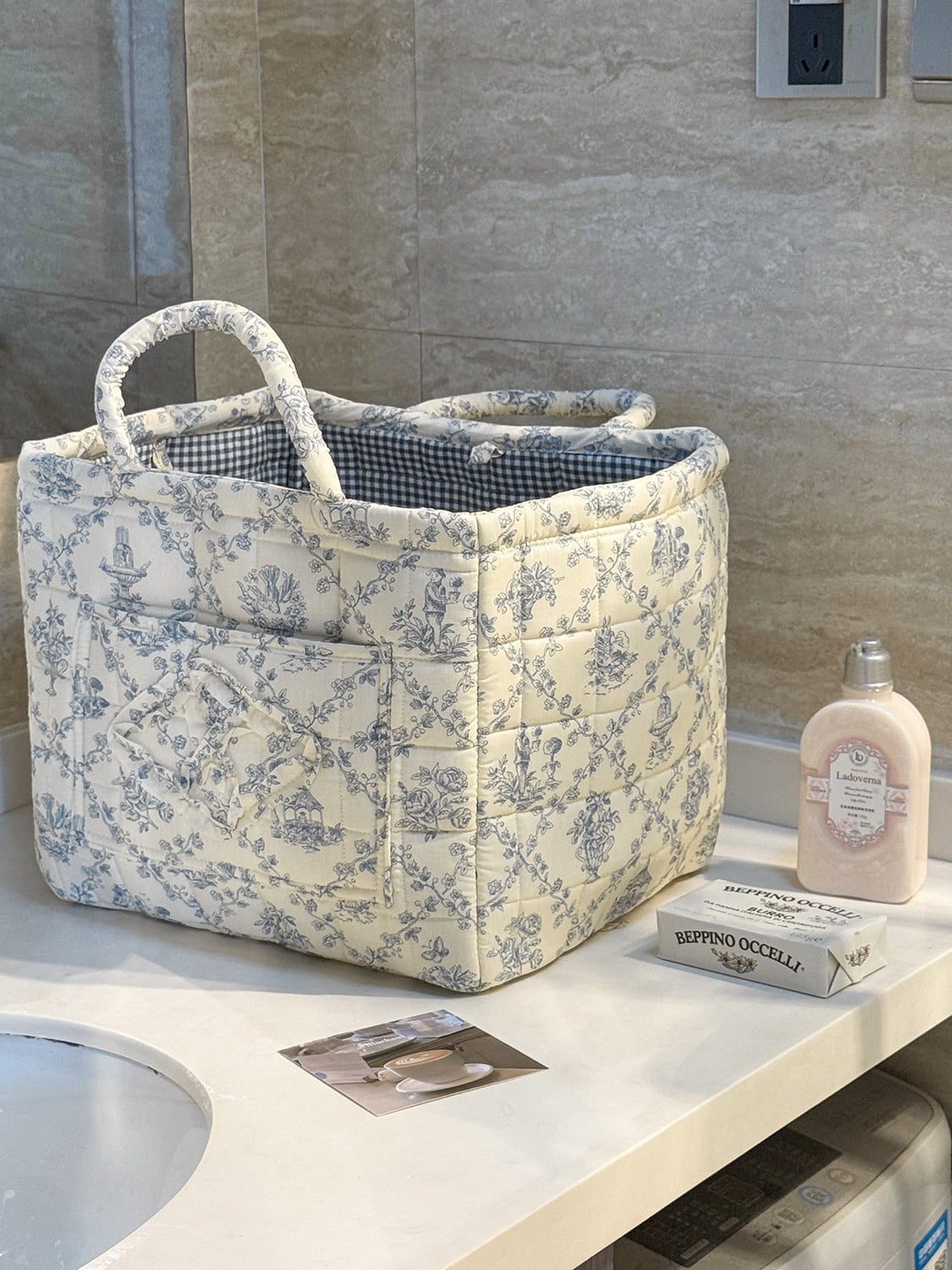 Premium Portable Flower-Design Laundry Basket - Multi-Color Home Storage