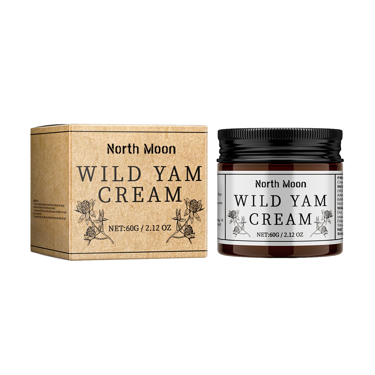 Wild Yam Body Cream - Moisturizing Botanical Skin Care for Daily Hydration
