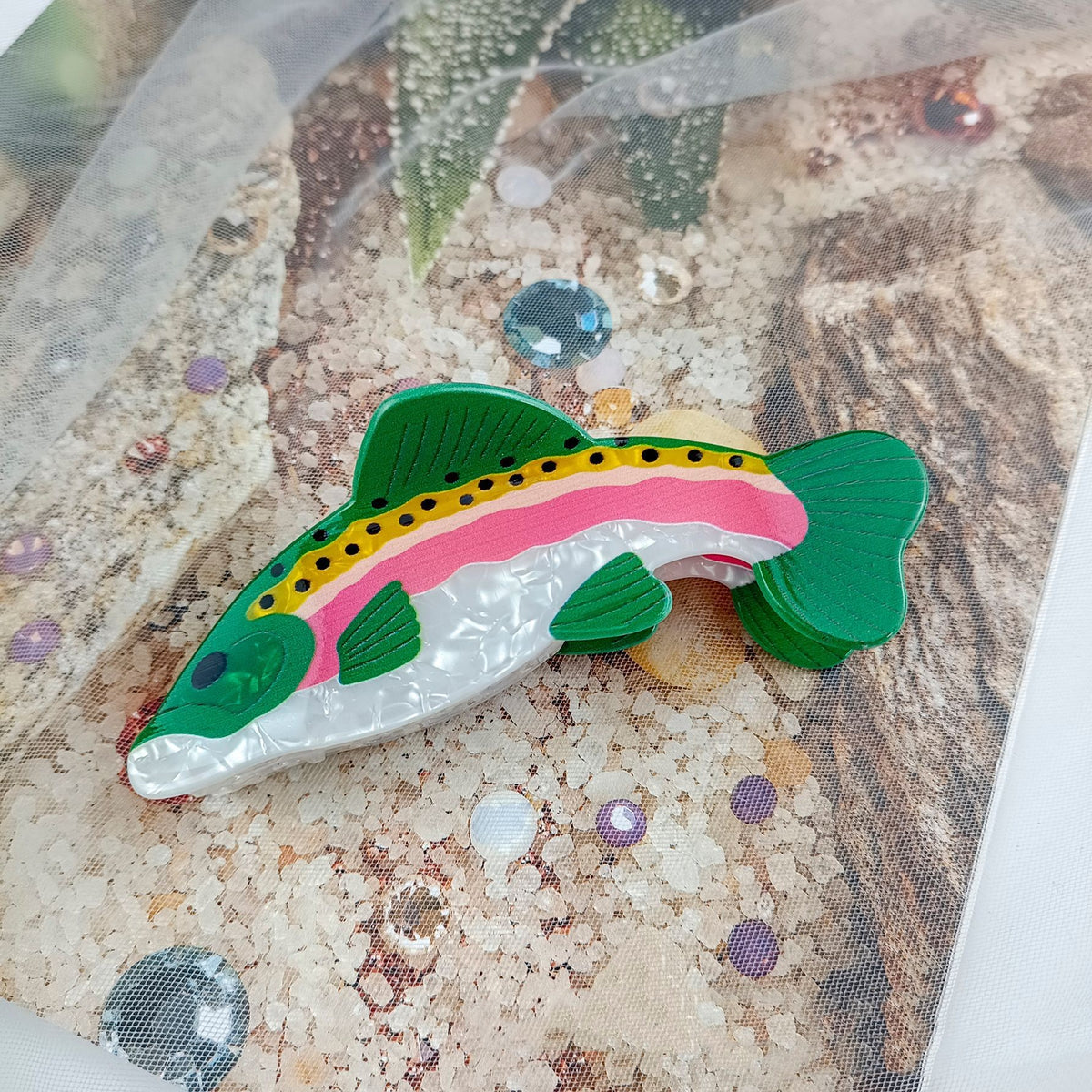 Dark Green Hair Clip - Women's Grip Design