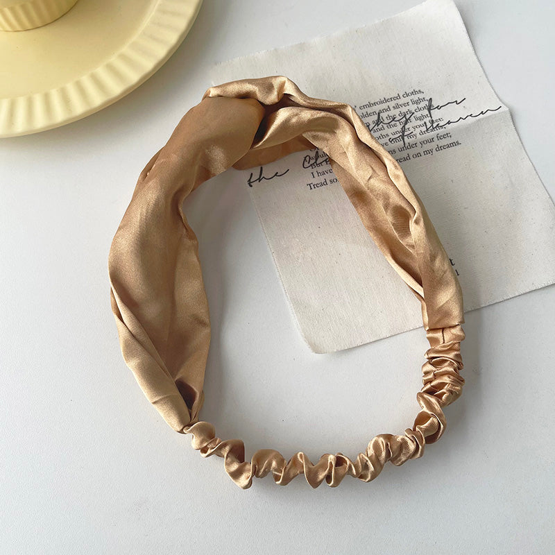 All-Match Satin Headband with Wide Side Hair Accessory - Multiple Colors