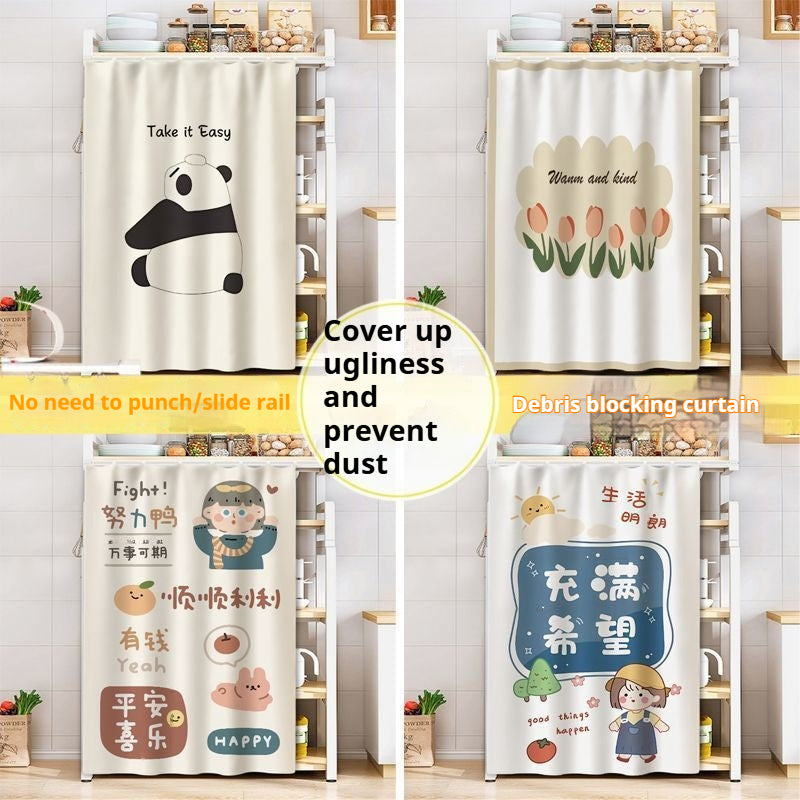 Dustproof Curtain Storage Rack for Wardrobe and Home Organization