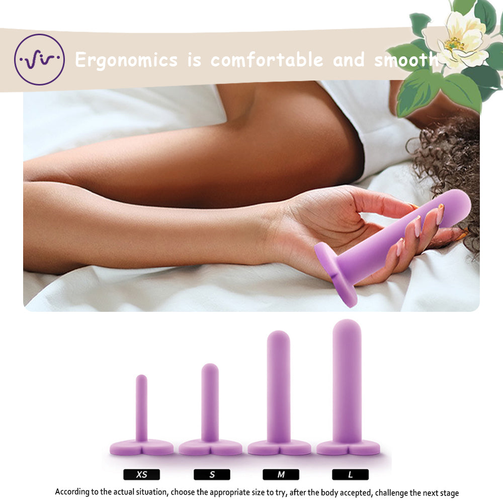 Progressive Dilator Set with Liquid Silicone - Love Honey Spoon, Purple