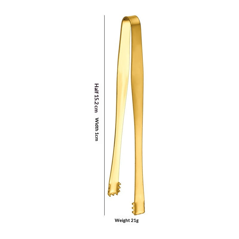 Stainless Steel Non-Slip Ice Tongs for Food & Kitchen Use