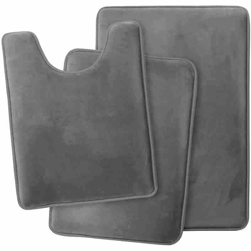 Non-Slip Coral Fleece Bathroom Mat Set - Toilet & Floor Mats for Home Use