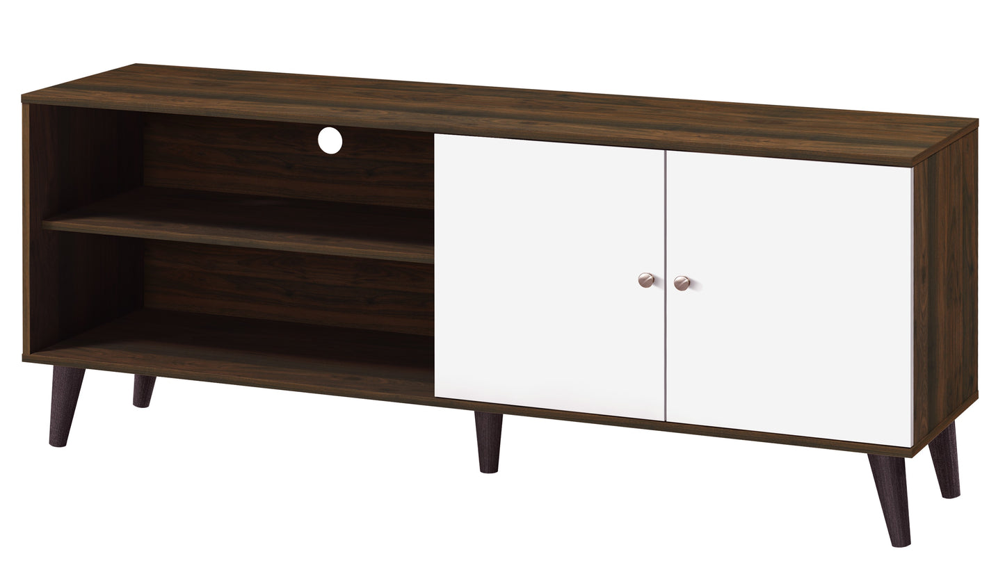 Amidon TV Stand For TVs Up To 63 , With 2 Storage Shelves& 1 Cabinet,