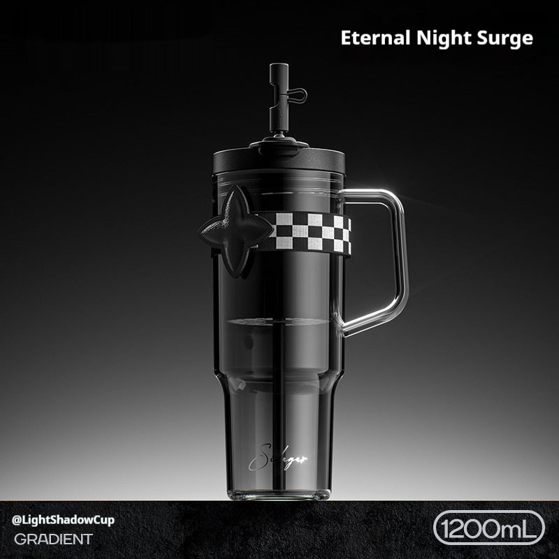 Large Capacity Portable Straw Cup - Tritan Drinking Tumbler with Straw