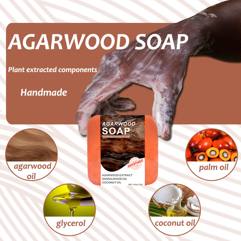 Agarwood Essential Oil Soap 100g Body Care Natural Fragrance