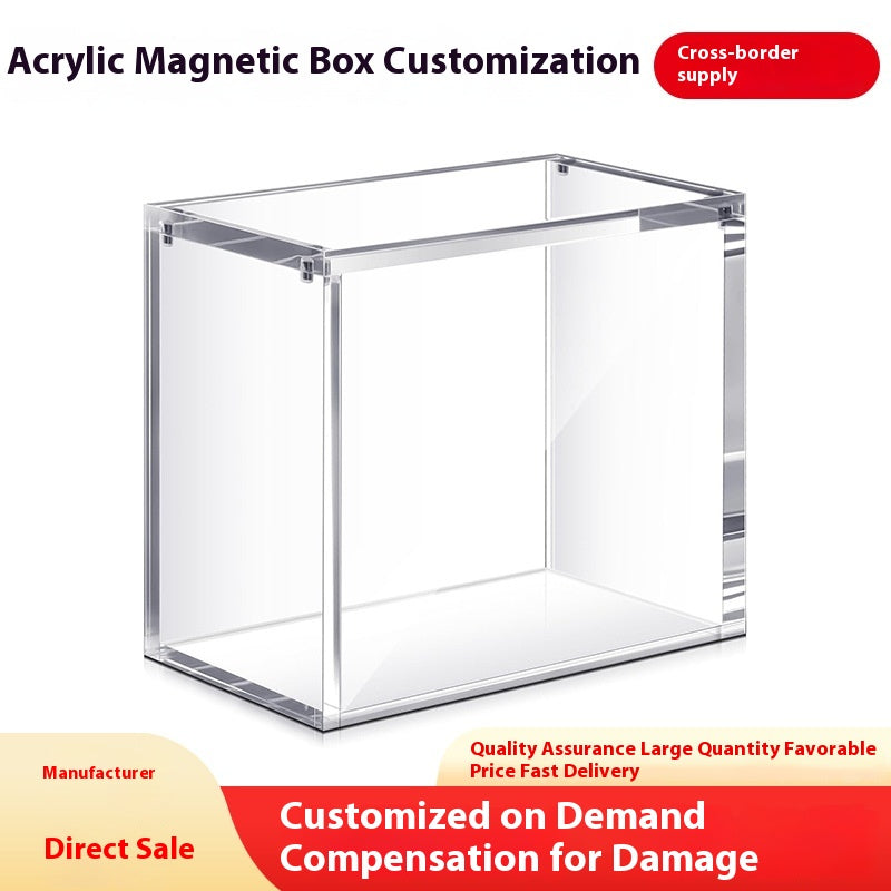Acrylic Display Magnetic Dustproof Storage Box - Multiple Sizes & Quantities