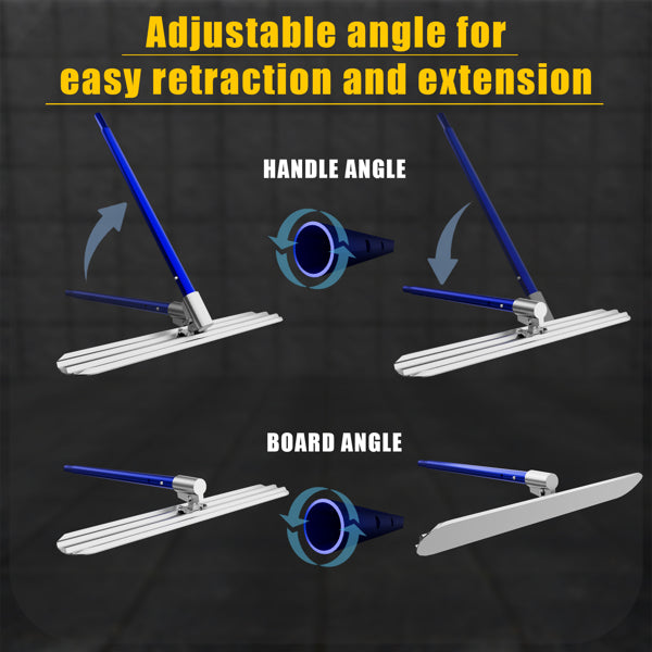 48x8 Inch Magnesium Aluminum Alloy Concrete Bull Float with Handles & Toolbox