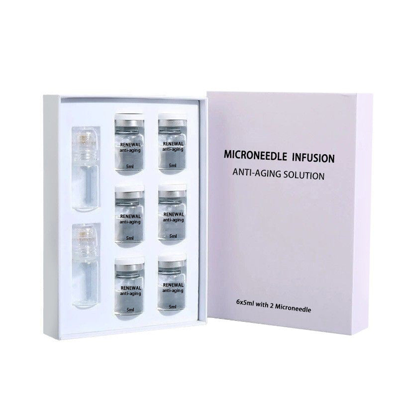Microneedle Serum for Facial Care - Hydrating Collagen & Hyaluronic Acid, 6x5ml