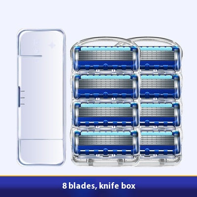 Men's 5-Layer Manual Razor Shaver with Blade Refills