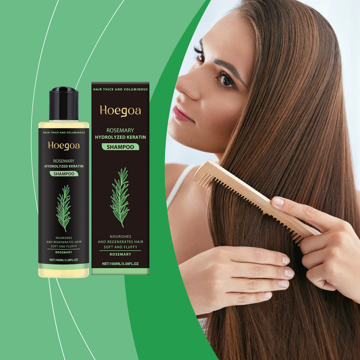 Rosemary Thickening Shampoo 100ml - Volume & Keratin Hair Care