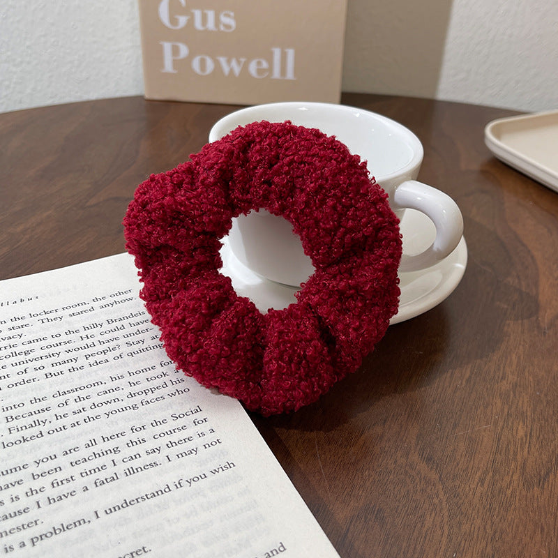 Cute Plush Elastic Hair Scrunchie - Soft Large Intestine Style Hair Band