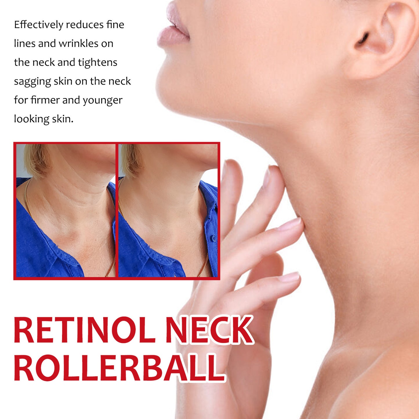 Retinol Neck Firming Rollerball - Anti-Wrinkle Smoothing Serum