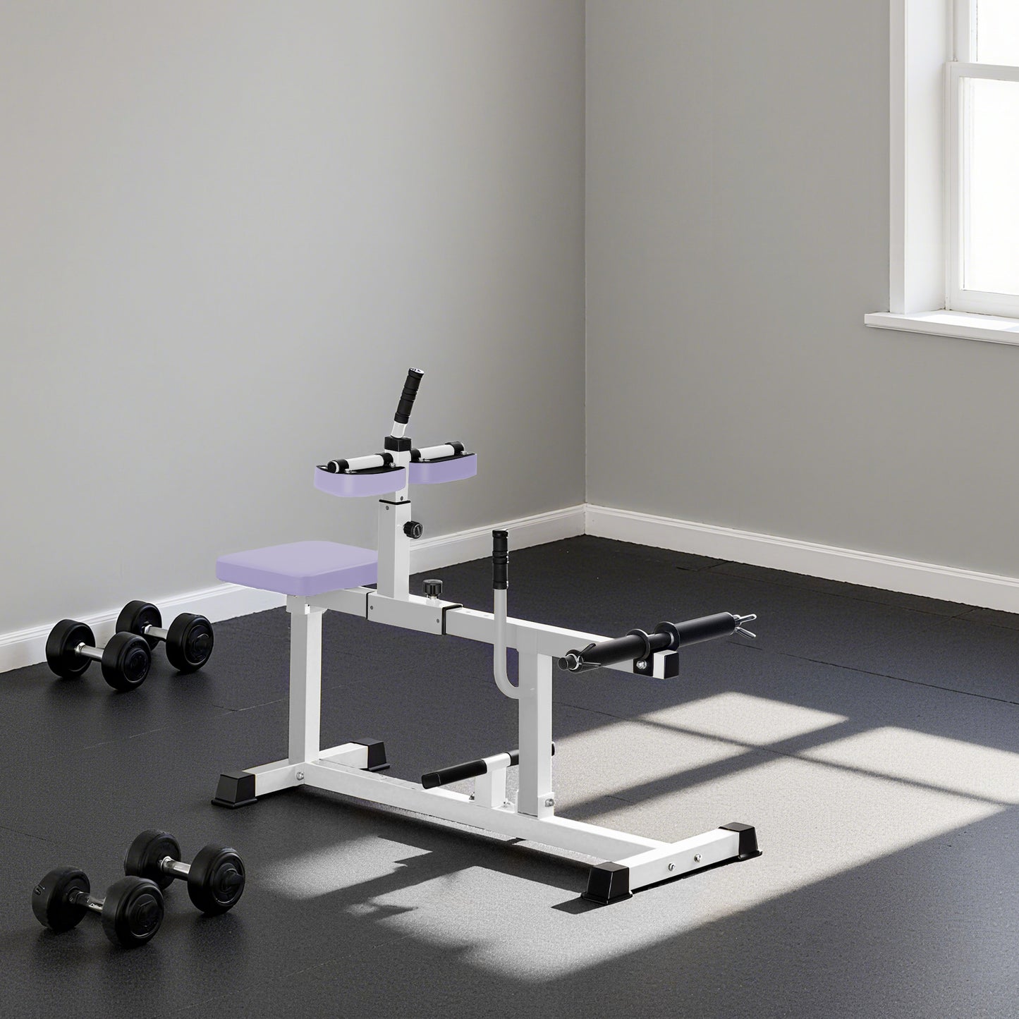 Adjustable Steel Calf Raise Machine for Strength Training - Purple