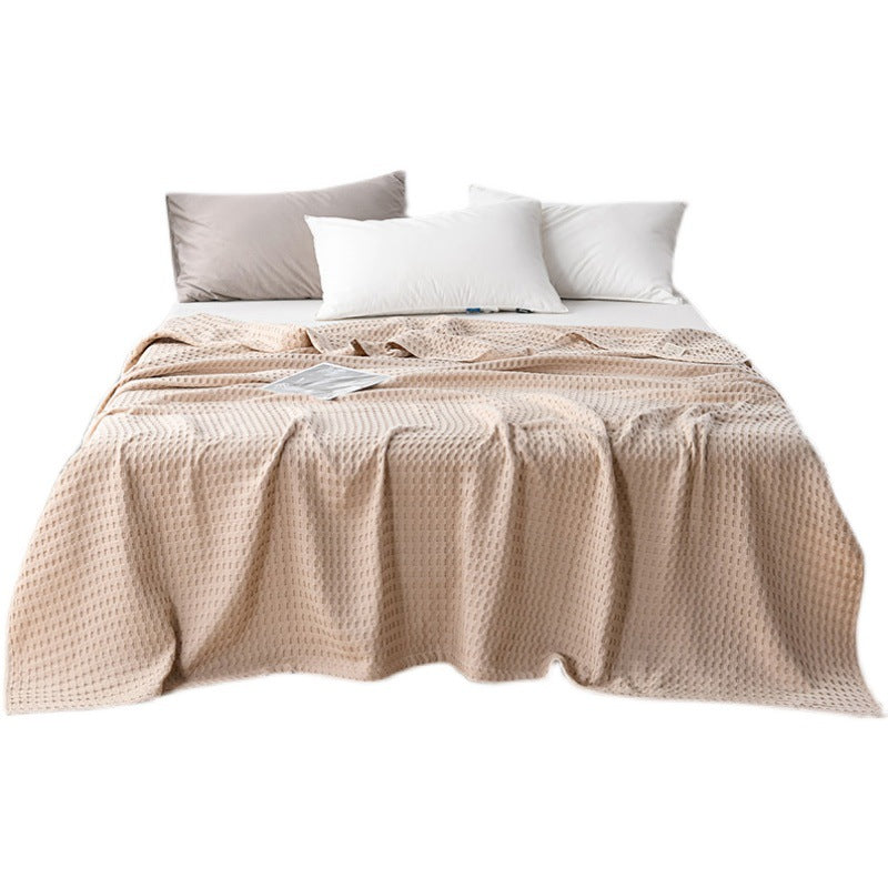 Pure Cotton Waffle Towel Blanket for Bed and Home