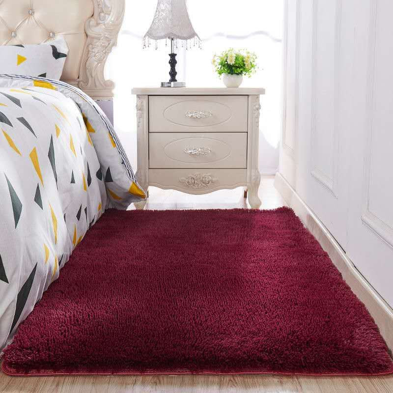 Nordic Style Silk Wool Carpet for Bedroom and Living Room - Soft, Plush, 120x160cm