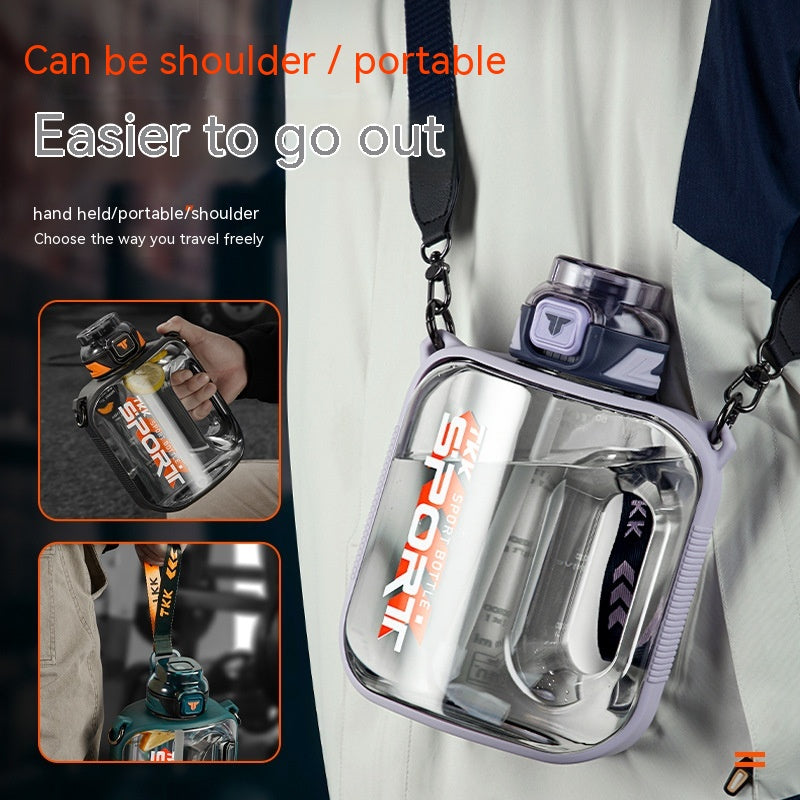 Large Capacity Water Bottle for Outdoor Sports - High Temperature Resistant, Portable Barrel