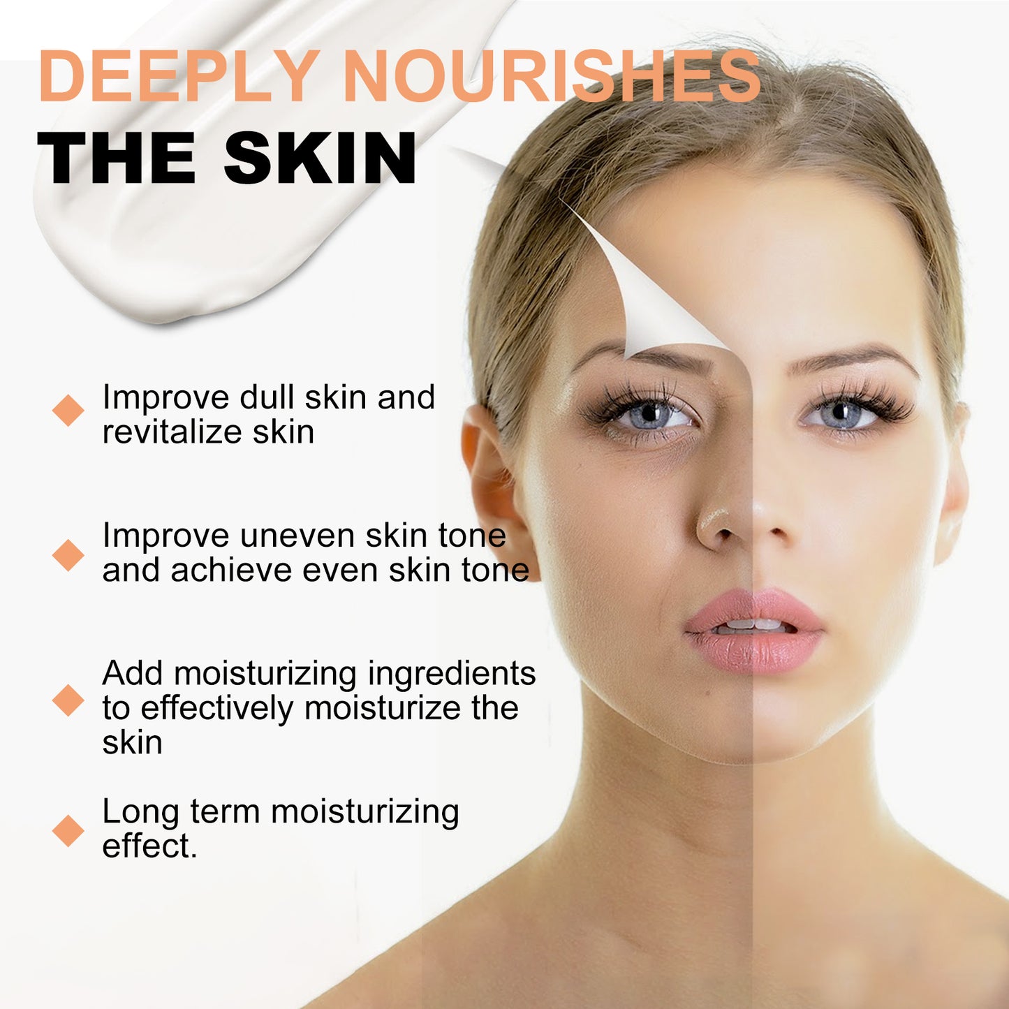Brightening Moisturizing Face Cream - Kojic Acid Skin Tone Repair Lotion
