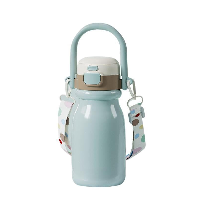 Insulated Water Bottle with Dual-Drinking Spout - 520ml Stainless Steel Thermos for Kids & Adults