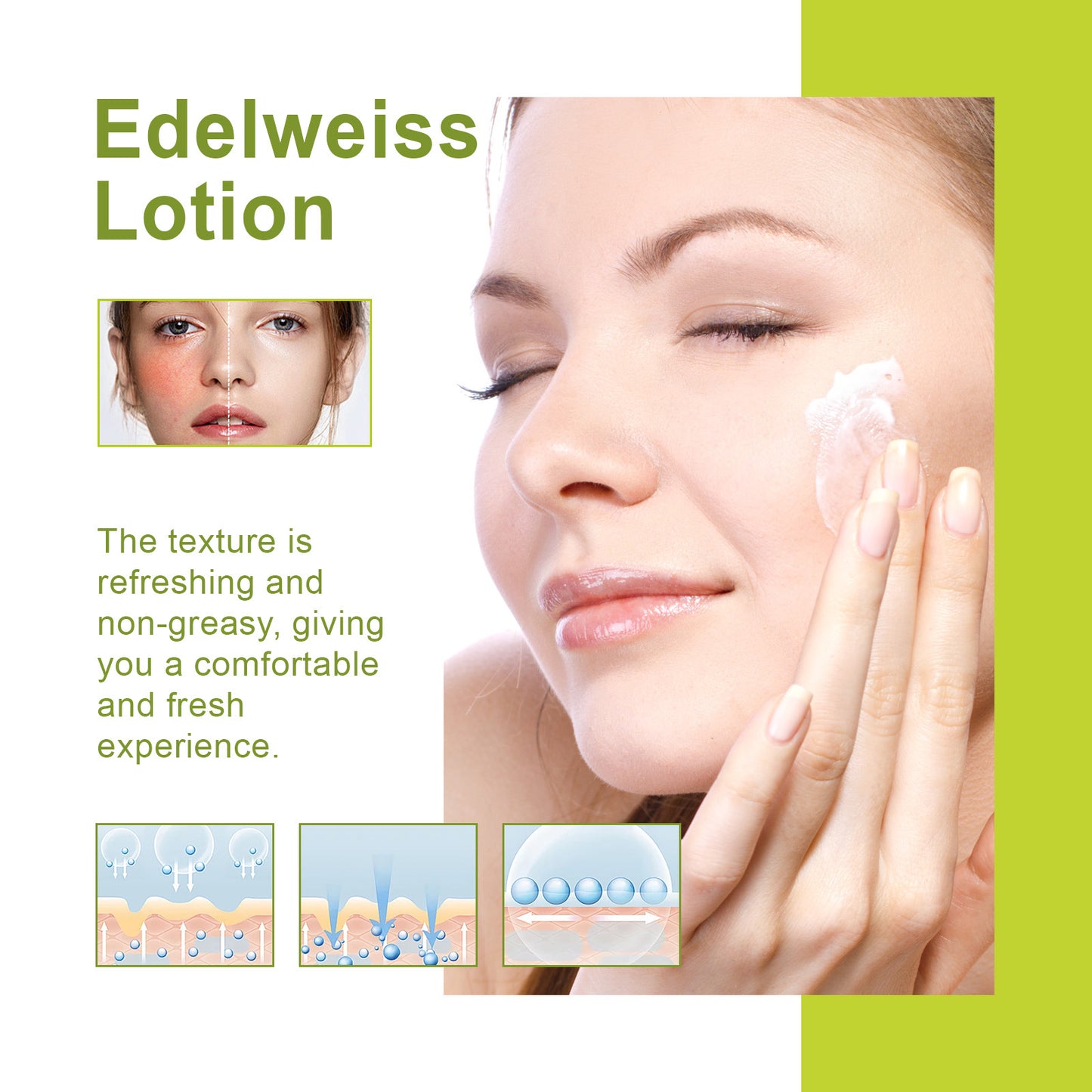 Edelweiss Brightening Face Lotion - Moisturizing Skin Care for Youthful Glow