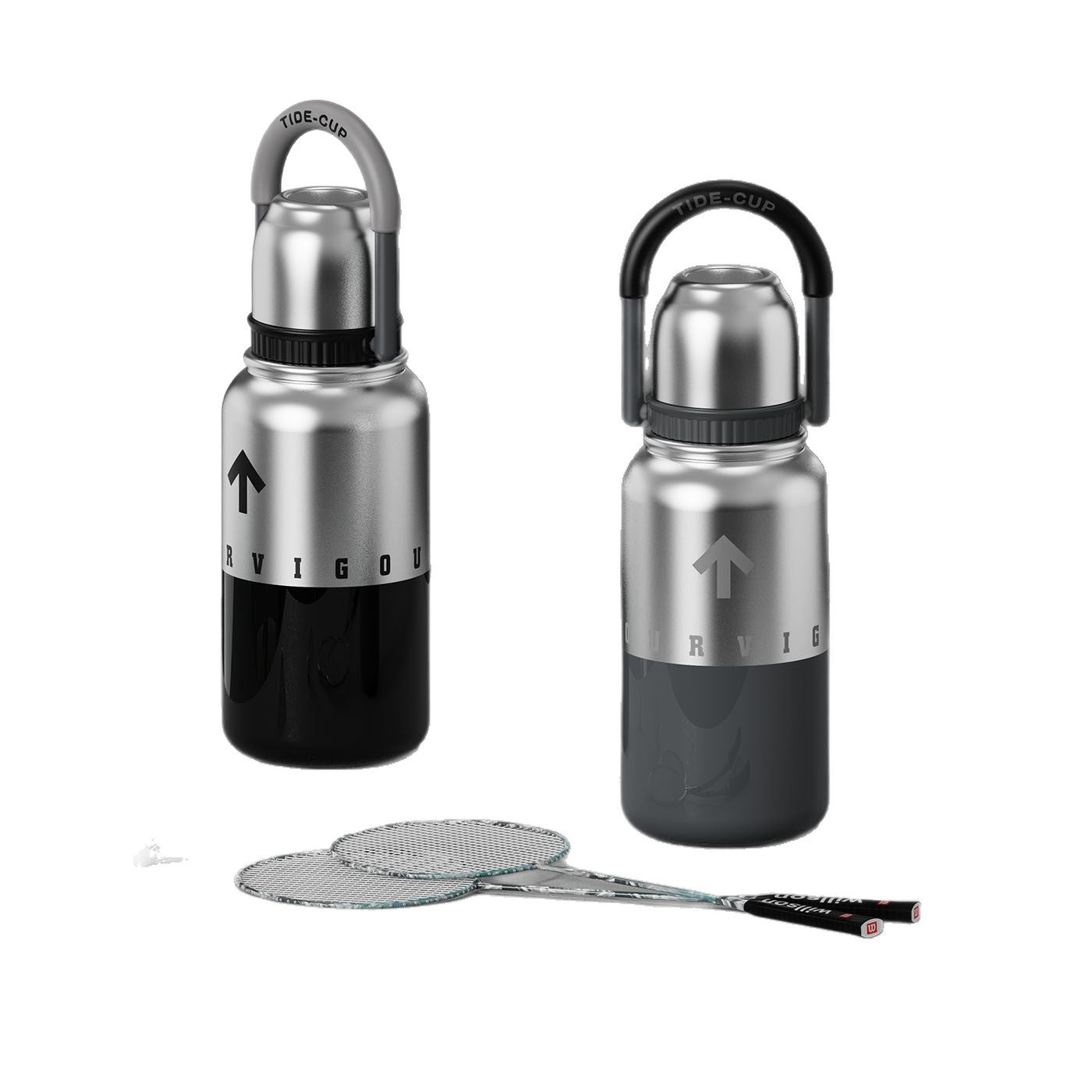 High-Value Double-Drink Smart Cup with Insulation and Carabiner - 500ML