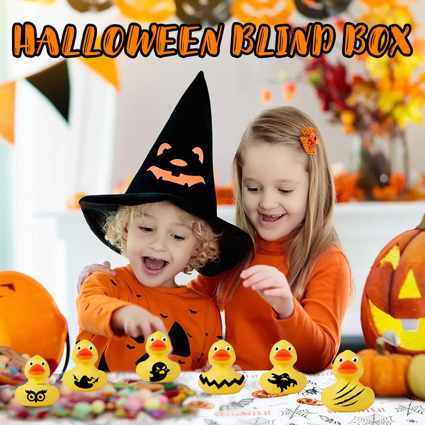 Halloween Rubber Duck Blind Box Countdown Toy - Surprise 24 Grid Decoration