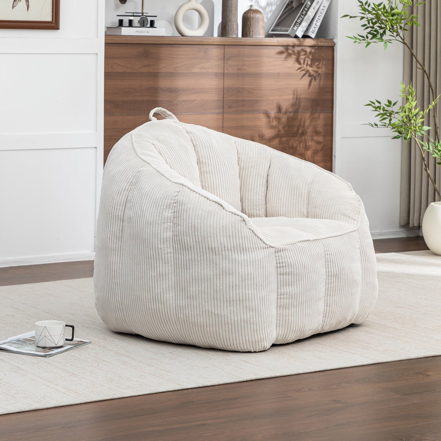 Giant Bean Bag Chair Sofa For Adults Teens, Comfy Corduroy Large