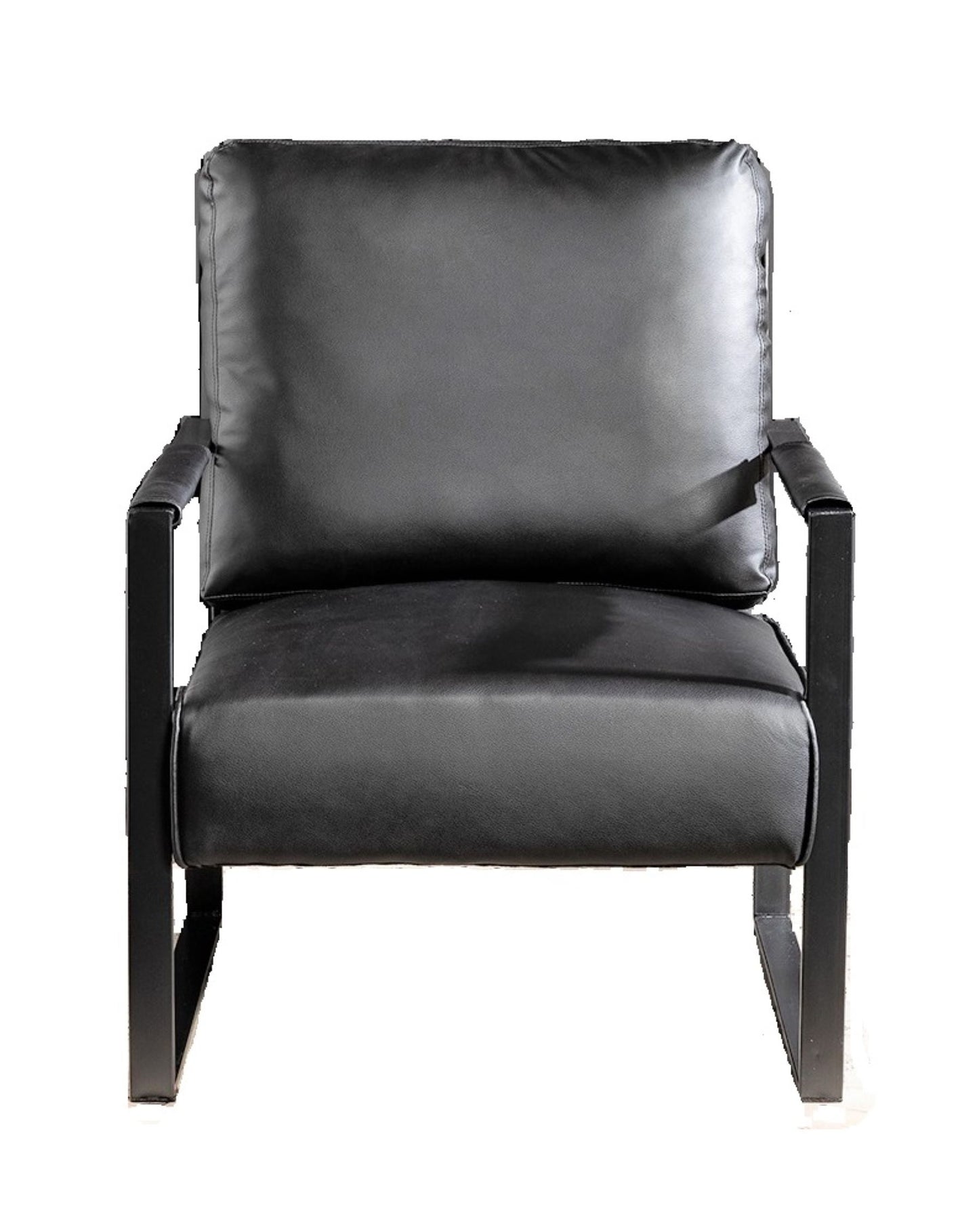 Classic Mid Century Modern Accent Chair With Durable Square Metal