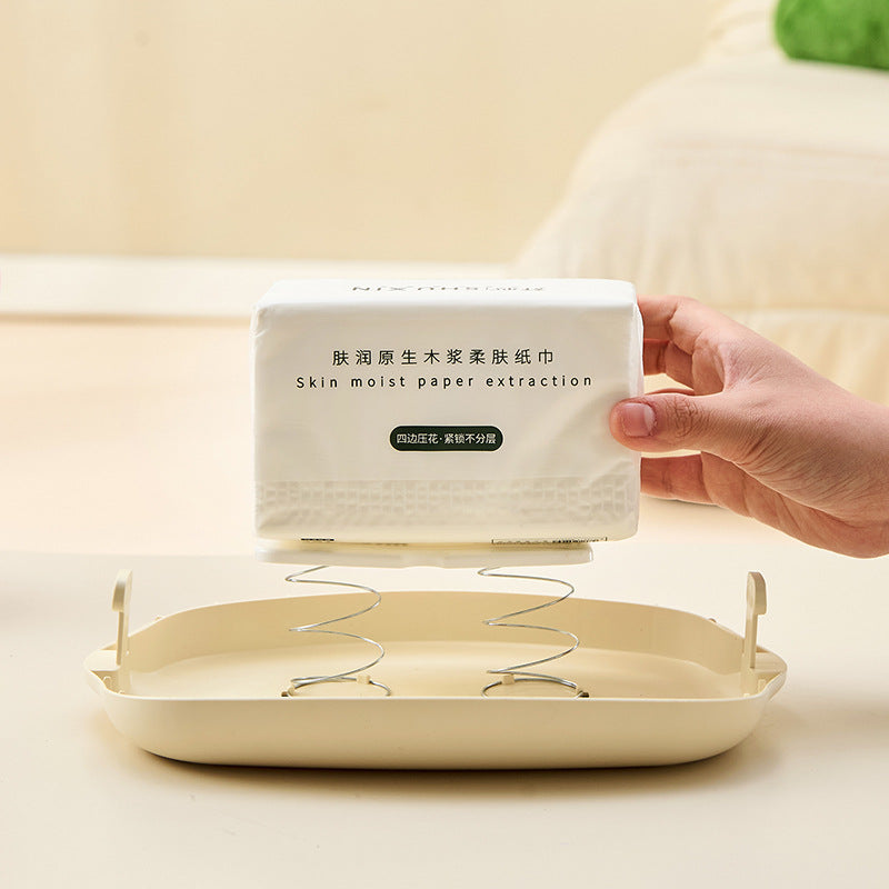 Creative Multi-Function Desktop Storage Box - Modern Cream & White