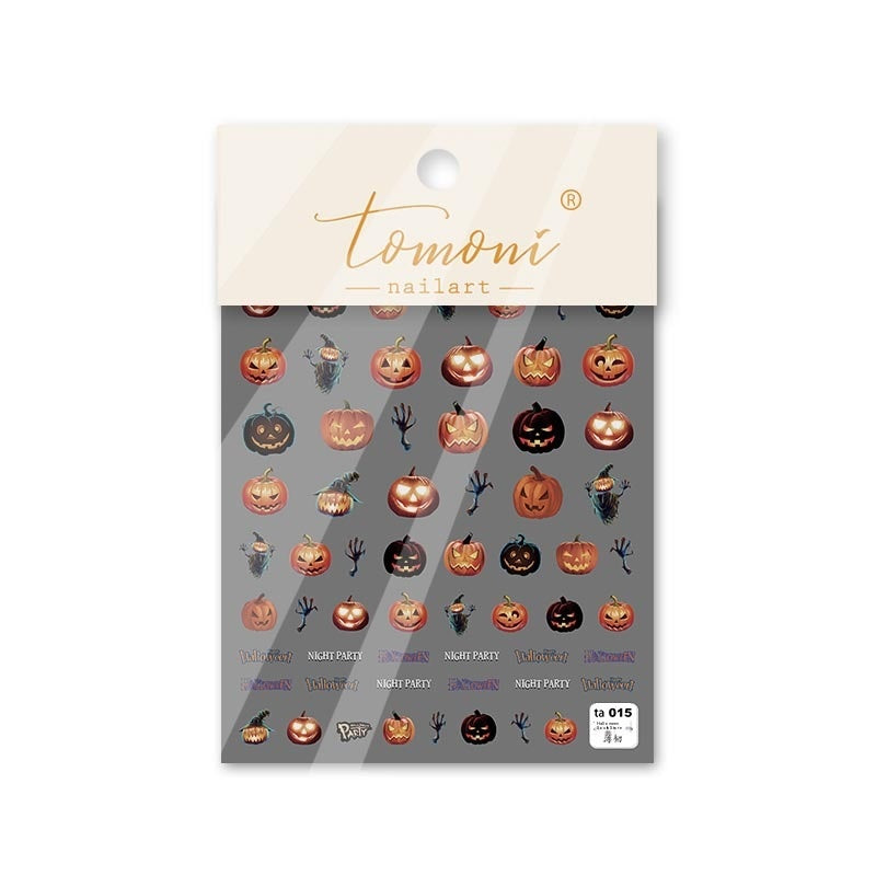 Nail Stickers Set Japanese Style Cartoon Pumpkin Nail Art Decals for All Variants