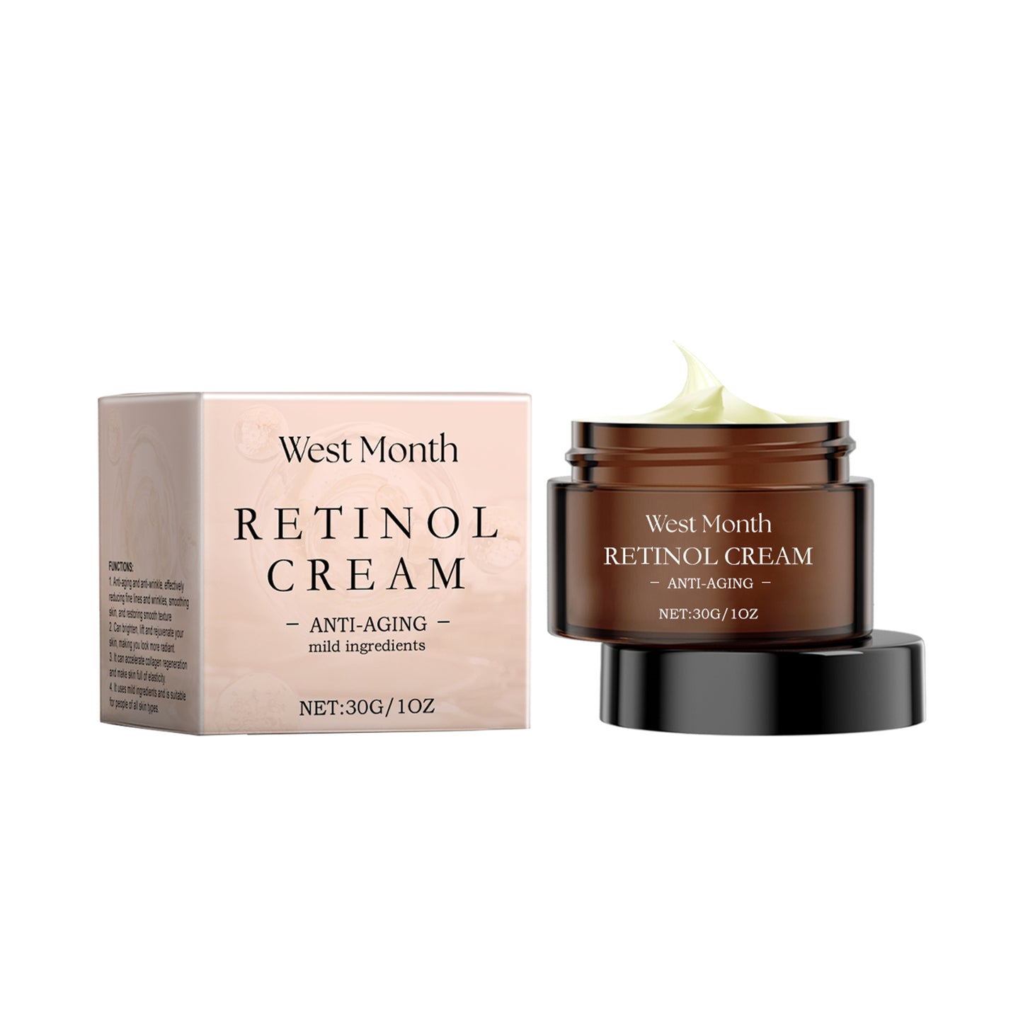 Retinol Firming Anti-Wrinkle Face Cream - Hydrating Skin Care for Youthful Glow