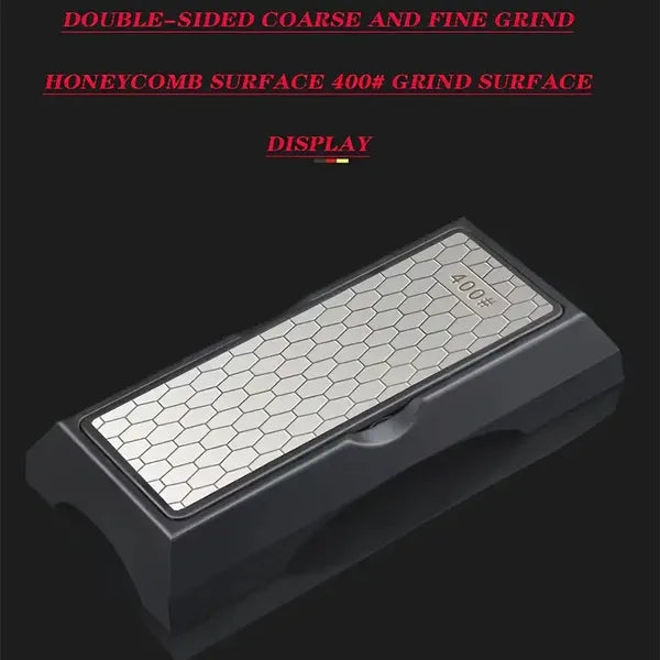 Diamond Sharpening Stone 400/1000 Grit - Non-Slip Base for Kitchen Tools