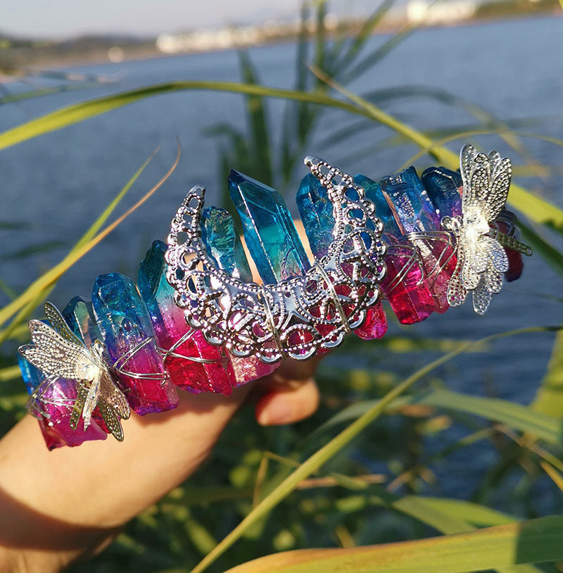 Handmade Dragonfly Hairband for Bridal and Special Occasions - Moon Crown Accessory