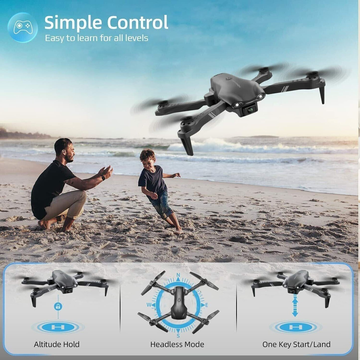 4DV13 Drone with 1080P HD Camera - Easy to Fly, 26 Minutes Flight Time