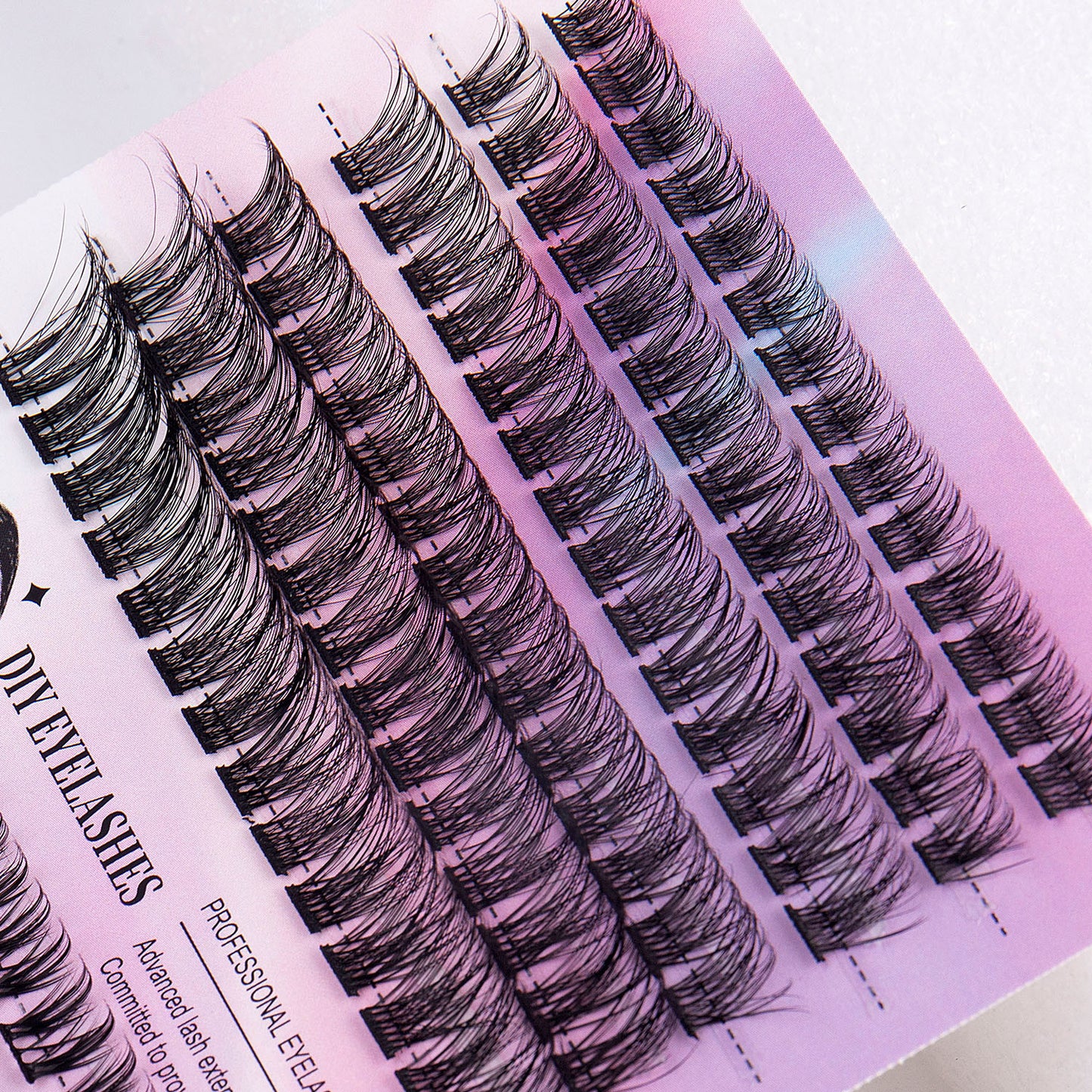 12-Row Segmented Cluster Eyelash Extension Set - Natural DIY Lash Kit