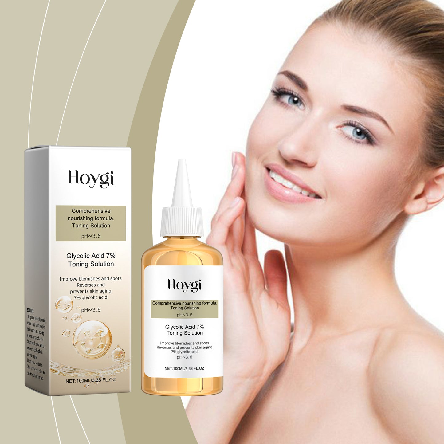 Glycolic Acid Facial Toner with Aloe & Ginseng - Hydrating Skin Care
