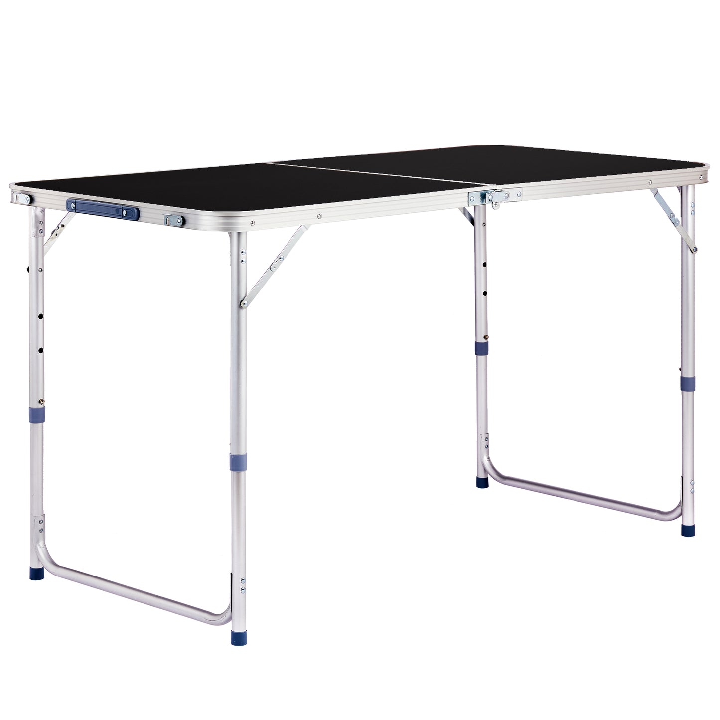 4FT Portable Aluminum Folding Table - Black