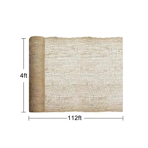 Eco-Friendly Jute Netting for Soil Protection - 4ft x 112ft