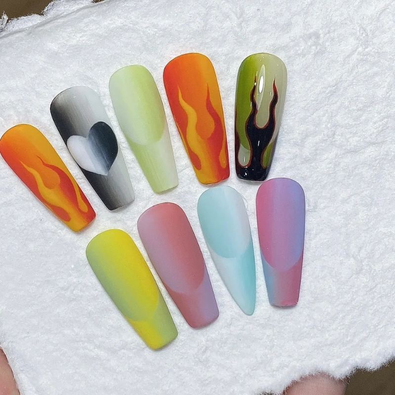 Two-Color French Gradient Nail Art Patches Set