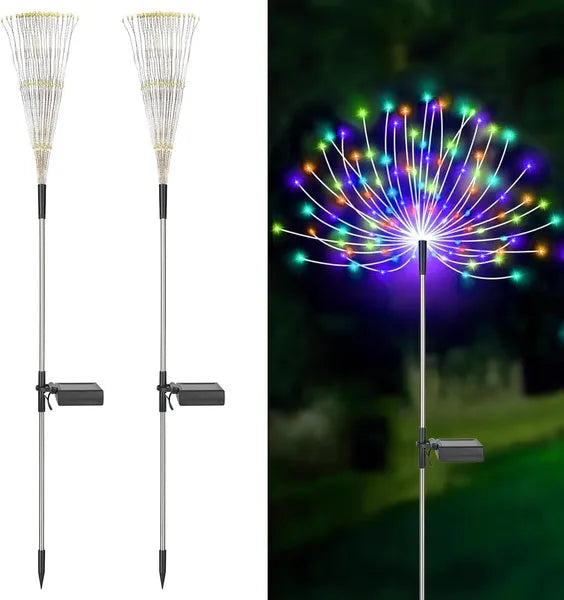 Outdoor Solar Fireworks Lights - 150 LED Waterproof Garden Decoration