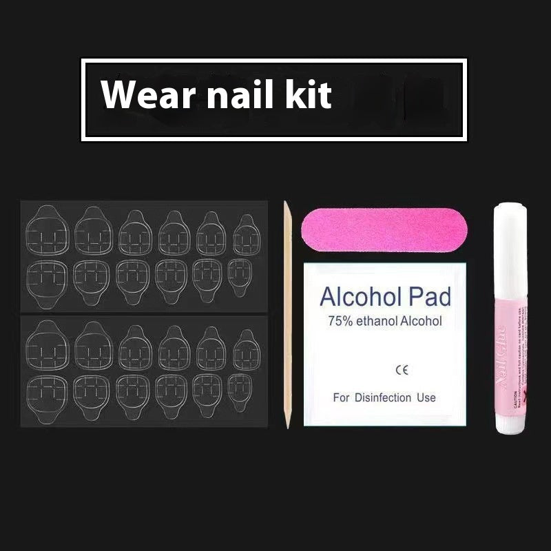 Women's Nail Art Kit with Detachable Color Variants - Spicy White Armor Design