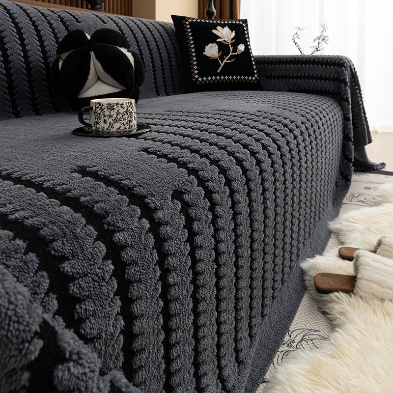 Luxury Winter Sofa Cover - Soft Fleece Dust Protector for 180x180cm & 180x380cm Sofas