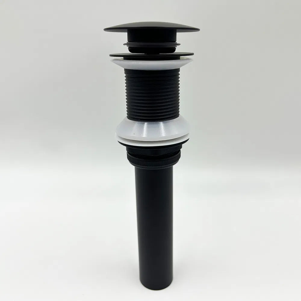 Bathroom Sink Drain Without Overflow - Stainless Steel Vessel Lavatory Pop-Up Stopper