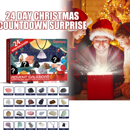 Christmas Advent Calendar Mineral Blind Box - 24 Surprises