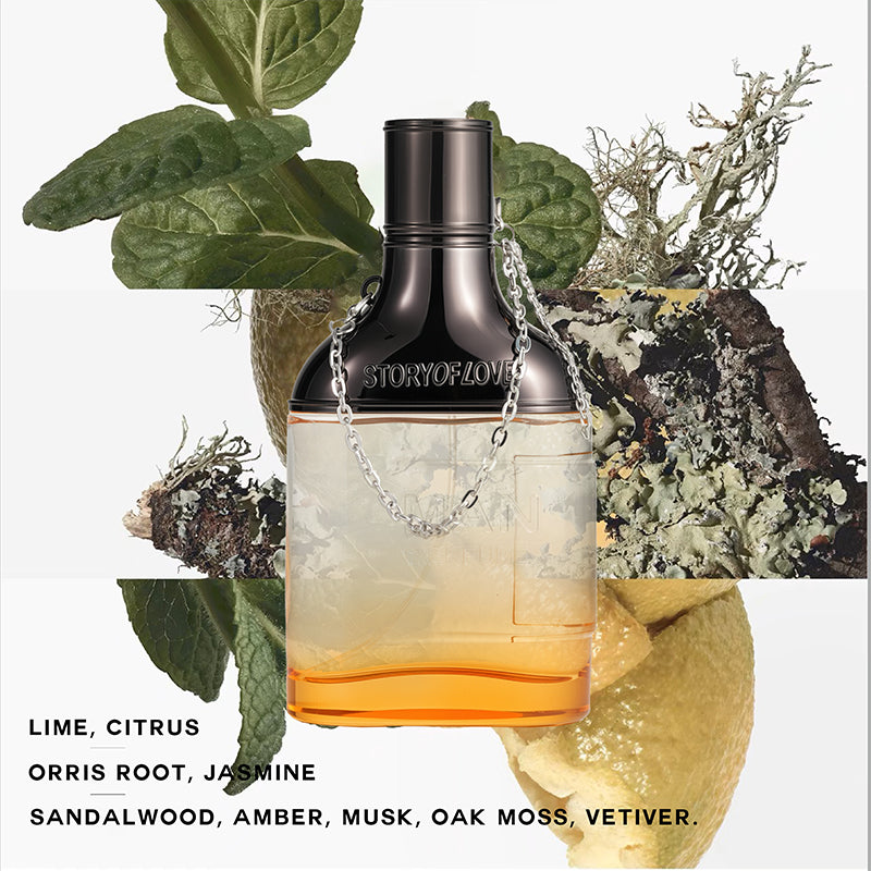 Amber Wood Eau De Cologne for Men - Long Lasting Woody Citrus Scent, 100ml