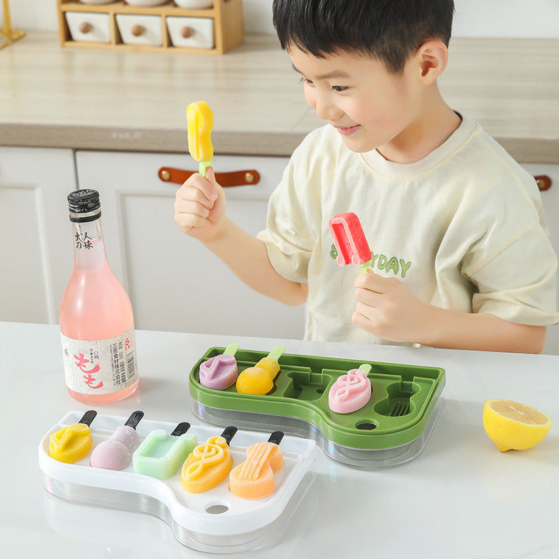 Home Ice Pop Mould Set - Reusable Creative Ice Cream & Sucker Mold